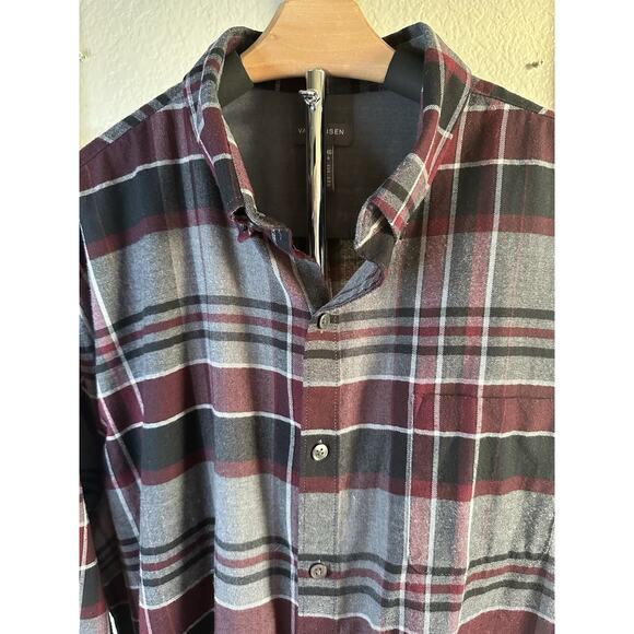 Van Heusen Flex Men’s Flannel Shirt Long Sleeve Plaid XL Classic Lumber Jack - Picture 2 of 12